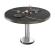 BML | Bistro-loungebord | Ø:H 60 x 39 cm | Sort marmor / rustfrit stål