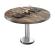 BML | Bistro salongbord | Ø:H 70 x 38,5 cm | Vintage gammelt / rustfritt stål