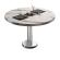 BML | Bistro salongbord | Ø:H 70 x 38,5 cm | Hvit marmor / rustfritt stål