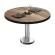 BML | Bistro salongbord | Ø:H 70 x 38,5 cm | Sheesham / rustfritt stål