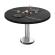 BML | Bistro-loungebord | Ø:H 70 x 38,5 cm | Sort marmor / rustfrit stål