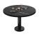 BML | Bistro-loungebord | Ø:H 70 x 38,5 cm | sort marmor / sort