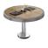BML | Bistro salongbord | Ø:H 70 x 41 cm | Eik / rustfritt stål