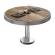 BML | Bistro salongbord | Ø:H 70 x 41 cm | Sheesham / rustfritt stål