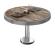 BML | Bistro salongbord | Ø:H 70 x 41 cm | Vintage gammelt / rustfritt stål