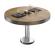 BML | Bistro salongbord | Ø:H 80 x 41 cm | Eik / rustfritt stål