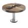 BML | Bistro lounge bord | Ø:H 60 x 41 cm | Sheesham / rostfritt stål