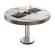 BML | Bistro salongbord | Ø:H 70 x 41 cm | Hvit marmor / rustfritt stål