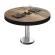 BML | Bistro salongbord | Ø:H 70 x 41 cm | Sheesham / rustfritt stål
