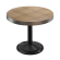 BMX | Bistro Table | Ø 70 x 81 cm | Round | Stainless Steel Edge | Oak / Black