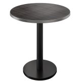 BN | Bistro Table haute | Ø 70 x 108 cm | Bordure en acier inoxydable | Rond | Wenge / Noir