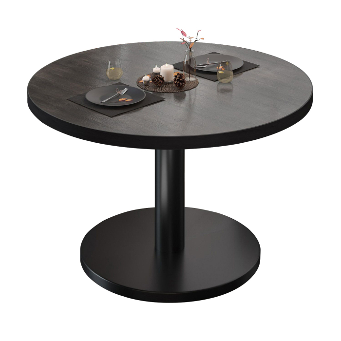 BN | Tavolo lounge Bistro | Ø:H 80 x 36 cm | Wengé / Nero