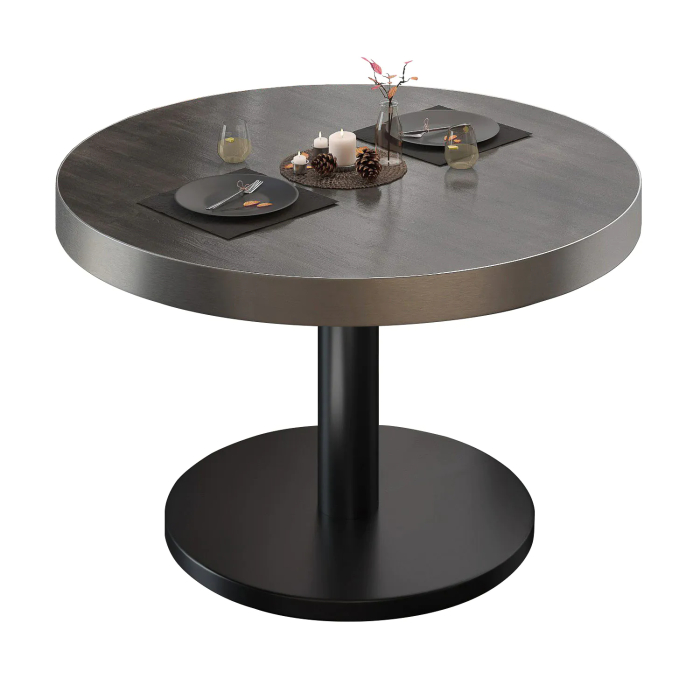 BN | Bistro loungetafel | Ø:H 80 x 36 cm | Wengé / Zwart