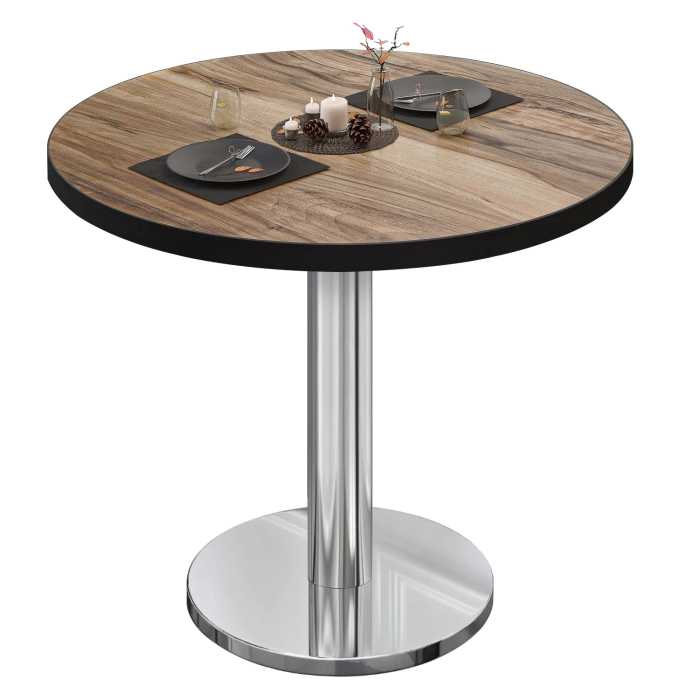 BN | Bistrobord | Ø:H 60 x 72 cm | Sheesham / rustfrit stål | Rundt