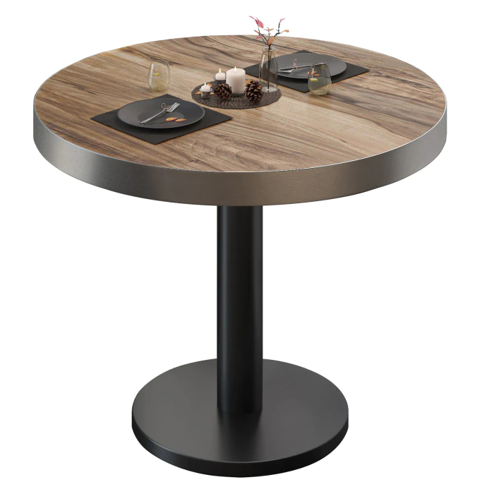 BN | Bistro-pöytä | Ø:K 70 x 72 cm | Sheesham / Musta | Pyöreä | Pyöreä