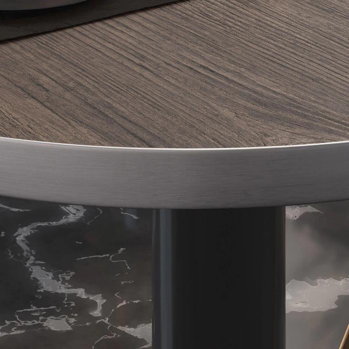BN | Bistro-loungebord | Ø:H 70 x 36 cm | Lys Wenge / Sort