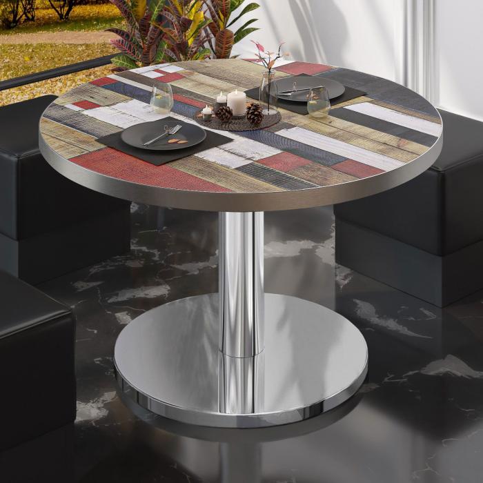 BN | Tavolo da salotto Bistro | Ø:H 70 x 36 cm | Colore vintage / acciaio inox