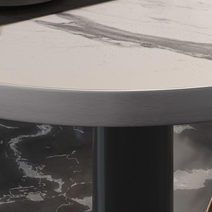 BN | Tavolo da salotto Bistro | Ø:H 70 x 36 cm | Marmo bianco / Nero BN | Tavolo da salotto Bistro | Ø:H 70 x 36 cm | Marmo bianco / Nero