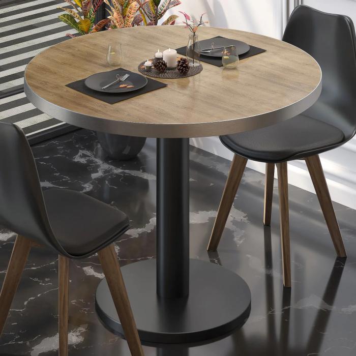 BN | Bistrobord | Ø:H 70 x 72 cm | Eik / Sort | Rundt