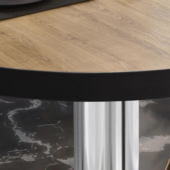 BN | Bistrobord | Ø:H 70 x 72 cm | Eik / rustfritt stål | Rundt