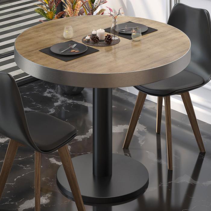 BN | Bistrobord | Ø:H 70 x 72 cm | Eik / Sort | Rundt
