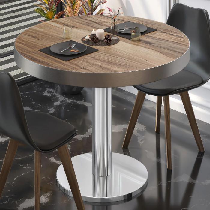 BN | Bistrobord | Ø:H 80 x 72 cm | Sheesham / rustfritt stål | Rundt BN | Bistrobord | Ø:H 80 x 72 cm | Sheesham / rustfritt stål | Rundt