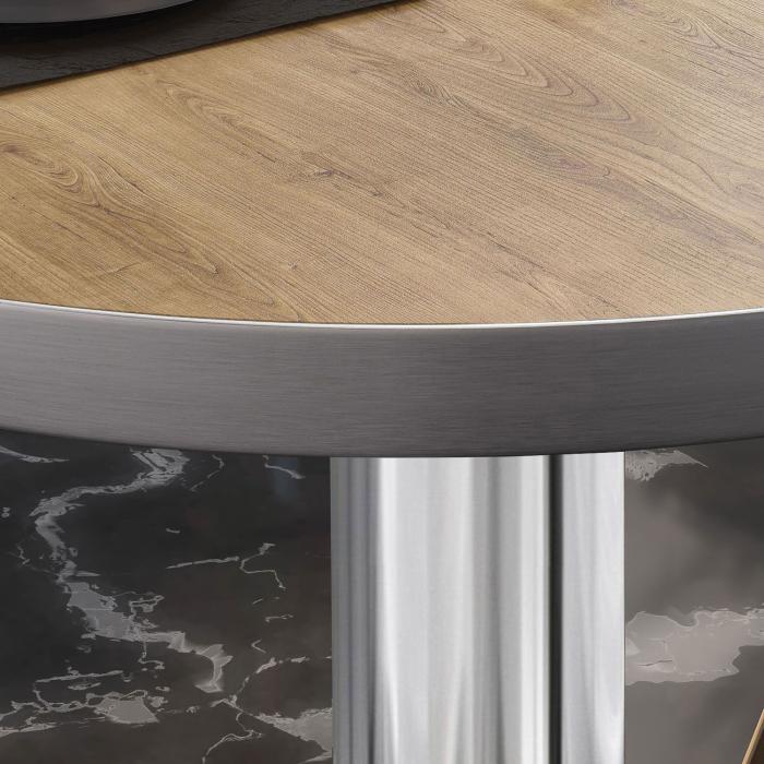 BN | Bistrobord | Ø:H 70 x 72 cm | Eik / rustfritt stål | Rundt BN | Bistrobord | Ø:H 70 x 72 cm | Eik / rustfritt stål | Rundt