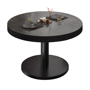 BN | Bistro-loungebord | Ø:H 80 x 36 cm | Wenge / Sort