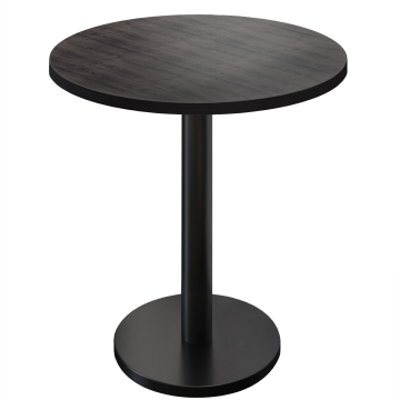 BN | Bistro Staantafel | Ø 60 x 108 cm | Zwarte Rand | Rond | Wengé / Zwart