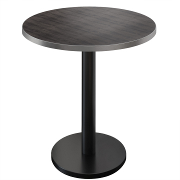 BN | Bistro Table | Ø 80 x 108 cm | Stainless Steel Edge | Round | Wenge / Black