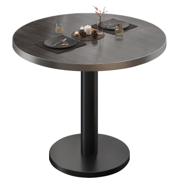 BN | Bistrobord | Ø:H 70 x 72 cm | Wenge / Svart | Rundt