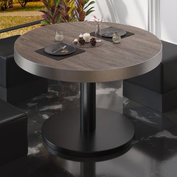 BN | Bistro salongbord | Ø:H 80 x 36 cm | Lys Wenge / Svart