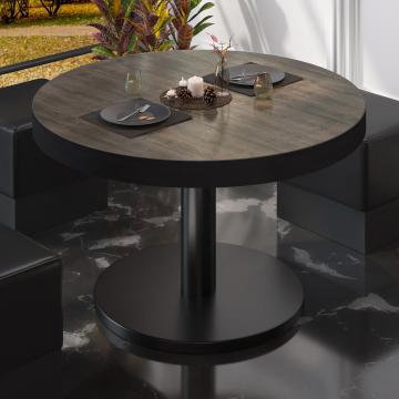 BN | Bistro-loungebord | Ø:H 80 x 36 cm | Lys Wenge / Sort