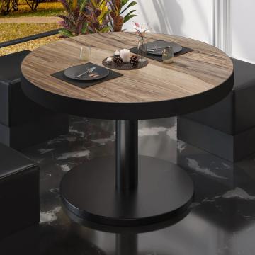 BN | Bistro-loungebord | Ø:H 80 x 36 cm | Sheesham / Sort