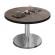 BN | Bistro salongbord | Ø:H 80 x 36 cm | Lett wenge / rustfritt stål