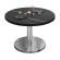 BN | Bistro salongbord | Ø:H 80 x 36 cm | Sort marmor/rustfritt stål