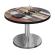 BN | Bistro salongbord | Ø:H 80 x 36 cm | Vintage fargerikt / rustfritt stål