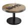 BN | Bistro salongbord | Ø:H 80 x 36 cm | Eik / Sort