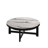 BO | Mesa de bistró y lounge | Ø80xH32cm | 25mm | Borde negro | Wenge/Negro