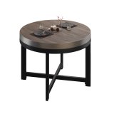 BO | Bistrobord | Ø80xH54cm | 50mm | Rostrengodsrand | Light Wenge / Svart