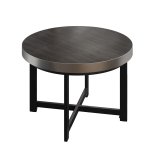 BO | Bistrobord | Ø60xH54cm | 50mm | Rända i rostfritt stål | Wenge/ Svart