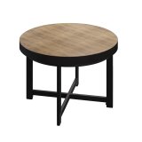 BO | Bistro Bord | Ø80xH54cm | 50mm | Sort kant | Eg / Sort