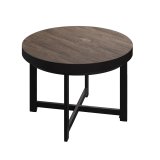 BO | Bistrobord | Ø80xH54cm | 50mm | Sort kant | Light Wenge/Sort