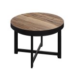 BO | Bistrobord | Ø80xH54cm | 50mm | Sort kant | Sheesham/Sort