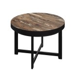 BO | Bistro Bord | Ø80xH54cm | 50mm | Sort kant | Vintage Old/ Sort
