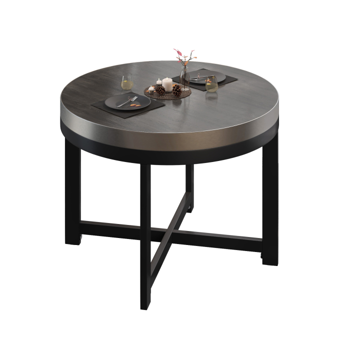 BO | Mesa Bistro | Ø70xH54cm | 50mm | Wenge/ Negro