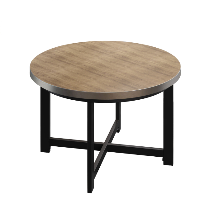 BO | Table Bistro | Ø80xH52cm | 25mm | Chêne/ Noir