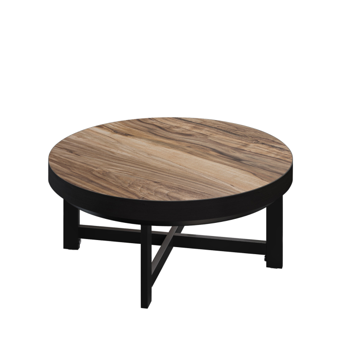 BO | Bistro Lounge-pöytä | Ø60xH34cm | 50mm | Sheesham/ Musta