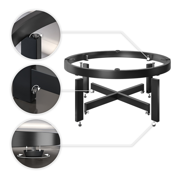 BO | Bistro Lounge Table | Ø80xH32cm | 25mm | Hvid Marmor/ Sort BO | Bistro Lounge Table | Ø80xH32cm | 25mm | Hvid Marmor/ Sort