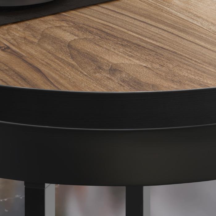 BO | Bistro Lounge Table | Ø70xH32cm | 25mm | Sheesham/ Sort